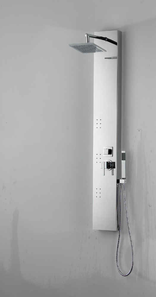 7.87-in. x 59-in. Shower Panel Chrome Stainless Steel CUPC