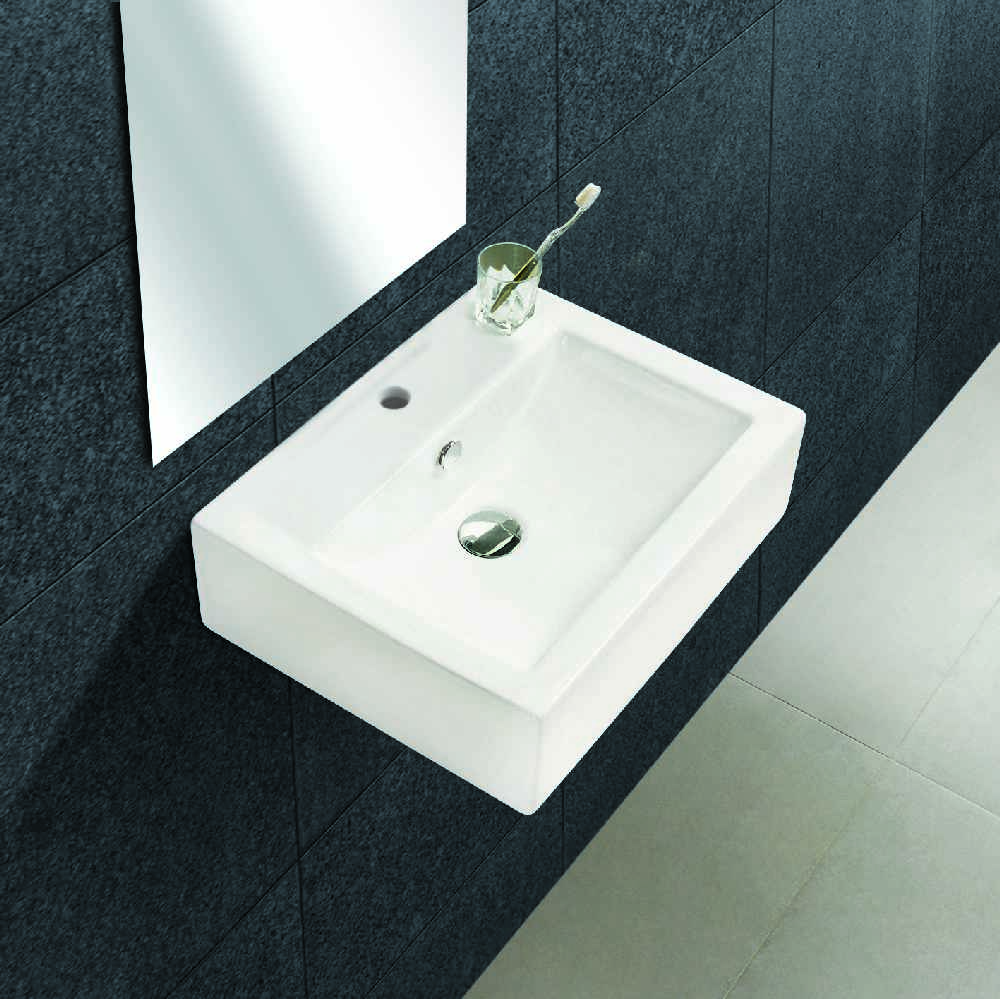20.25-in. x 16.25-in. Rectangle Bathroom Vessel Sink White Enamel Glaze