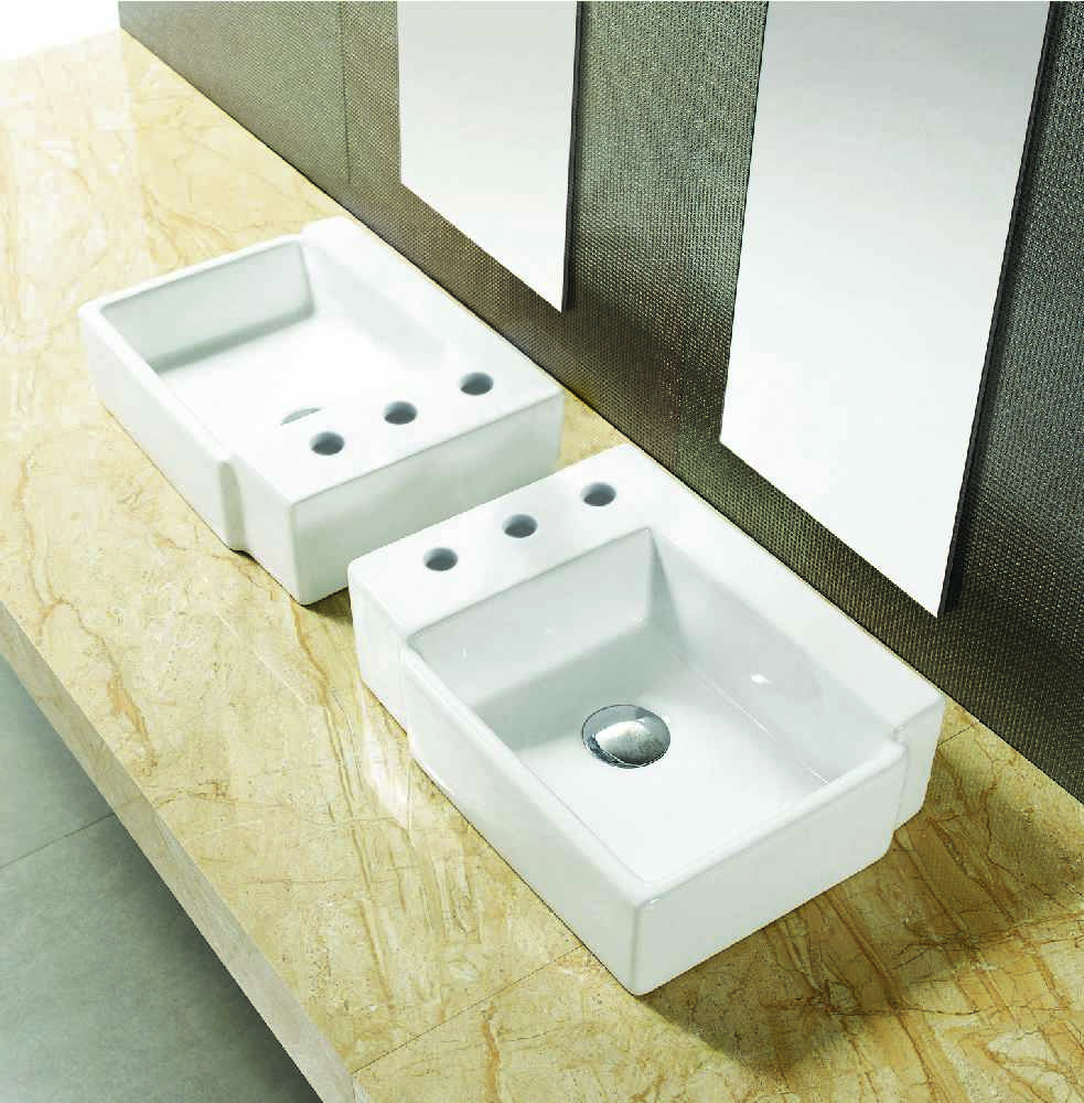 16.25-in. x 11.75-in. Rectangle Bathroom Vessel Sink White Enamel Glaze