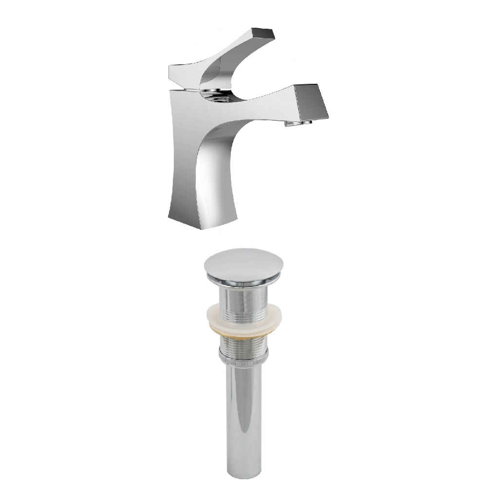 1 Hole CUPC Approved Stainless Steel Faucet Set In Chrome Color - Drain Incl.