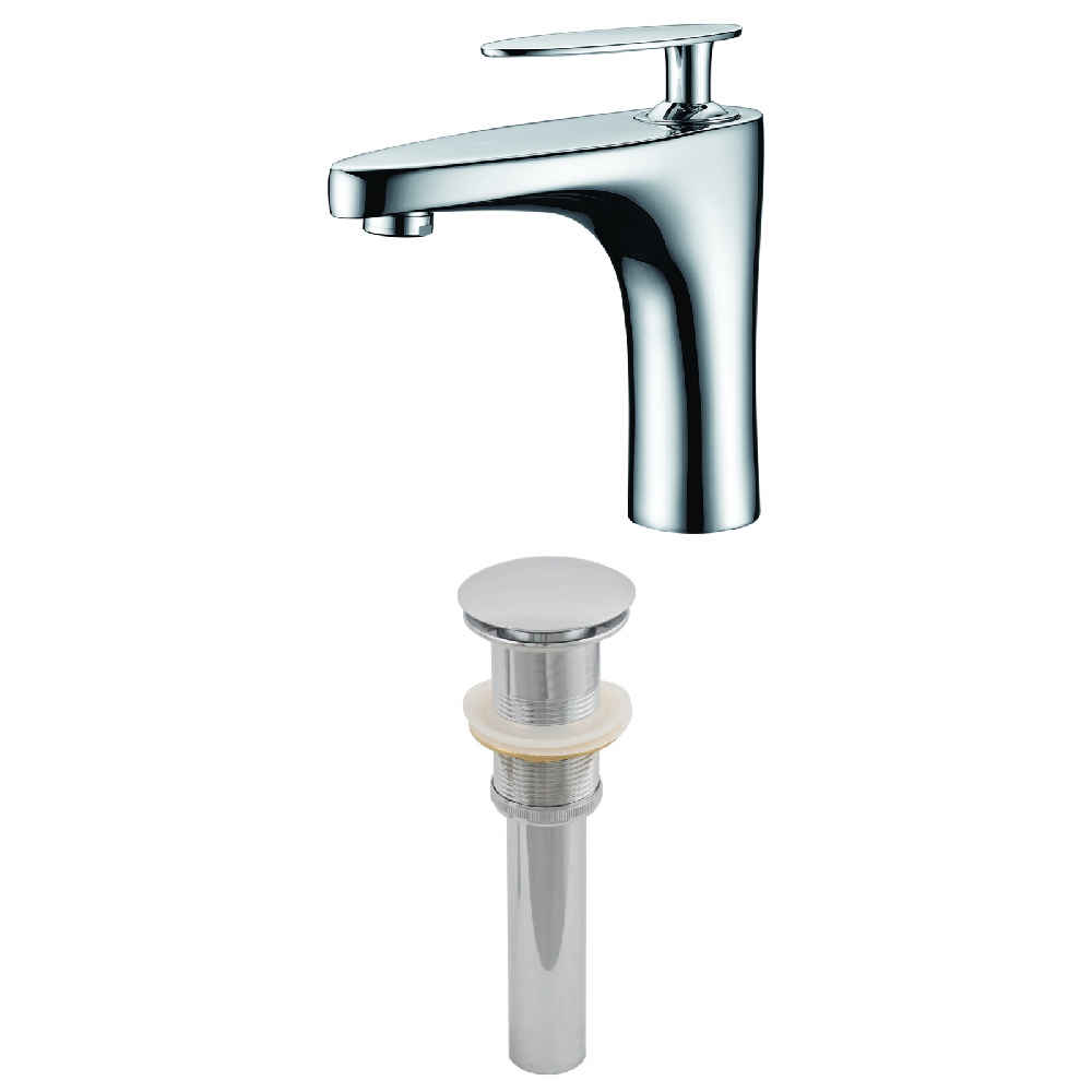 1 Hole CUPC Approved Stainless Steel Faucet Set In Chrome Color - Drain Incl.