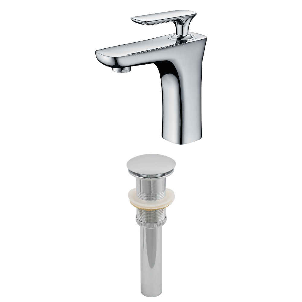 1 Hole CUPC Approved Stainless Steel Faucet Set In Chrome Color - Drain Incl.
