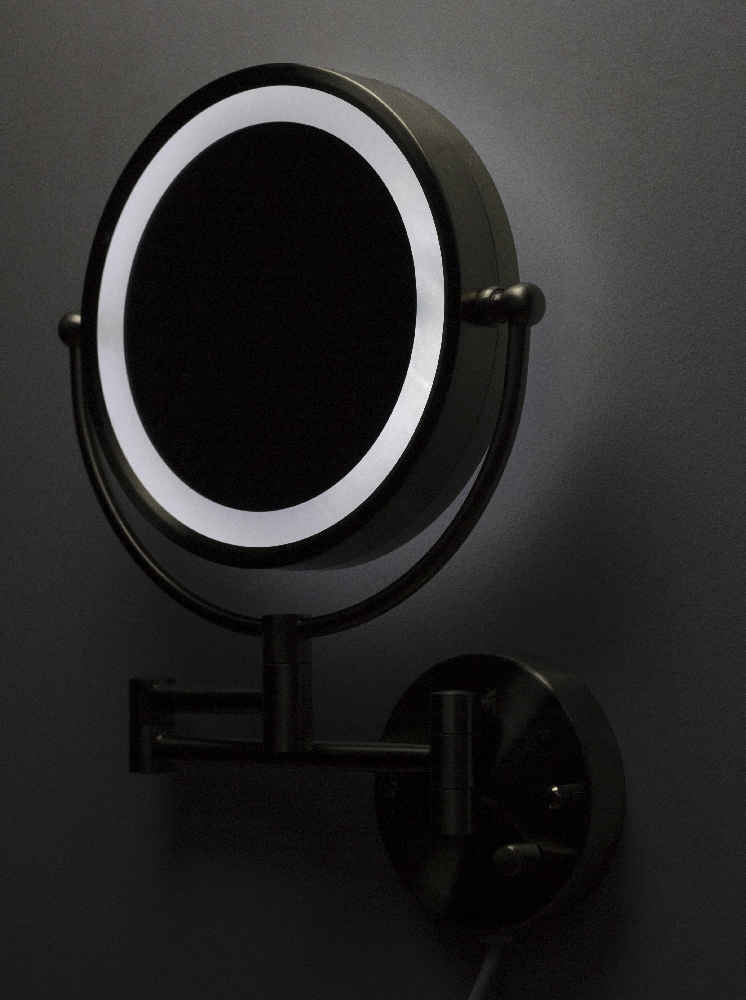 20.83-in. x 14.57-in. Stainless Steel Wall Mount Magnifying Mirror In Brushed Nickel