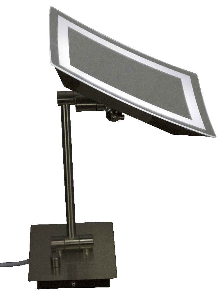 17.44-in. x 8.66-in. Stainless Steel Wall Mount Magnifying Mirror In Brushed Nickel