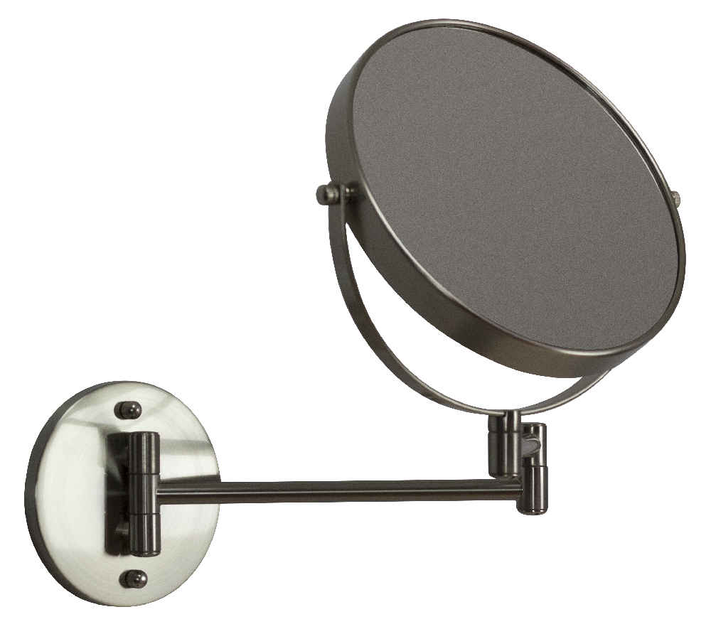 19.56-in. x 12.14-in. Stainless Steel Wall Mount Magnifying Mirror In Brushed Nickel