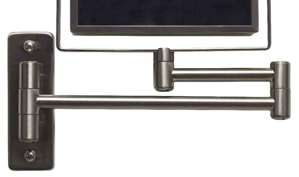 16.36-in. x 12.13-in. Stainless Steel Wall Mount Magnifying Mirror In Brushed Nickel