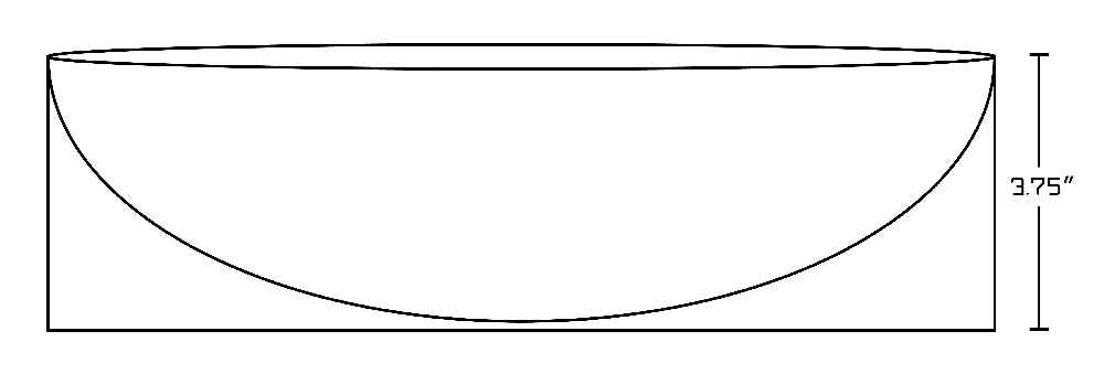 13.75-in. x 14-in. Rectangle Bathroom Vessel Sink White Enamel Glaze