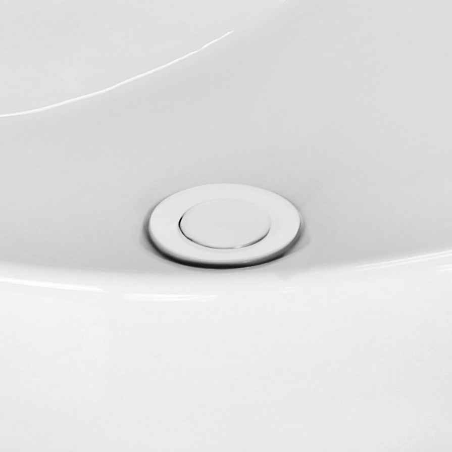 2.6 in. x 2.6 in. Yes Overflow Bathroom Sink Drain White Stainless Steel