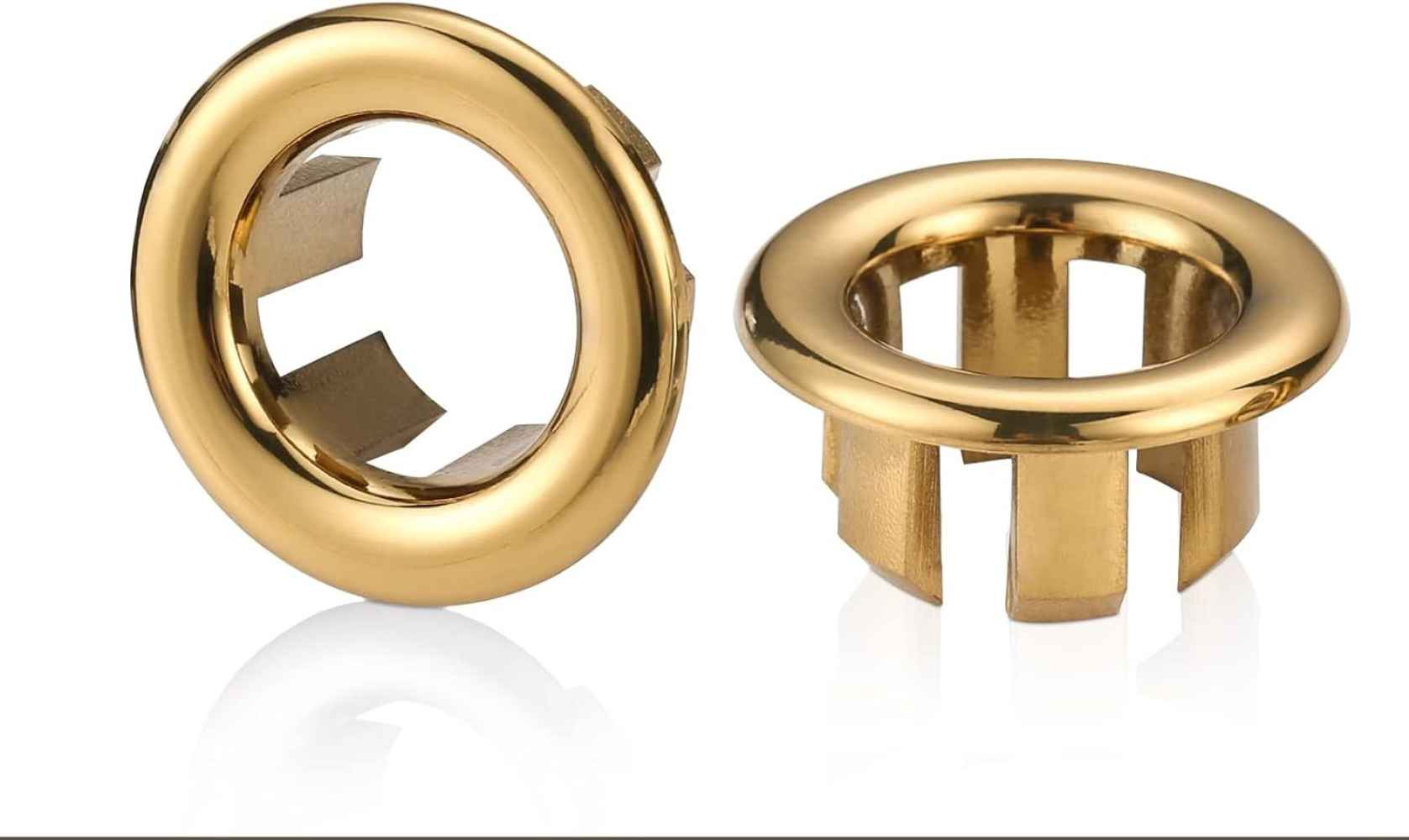 1.25-in. W Stainless Steel Overflow Cap In Gold Color