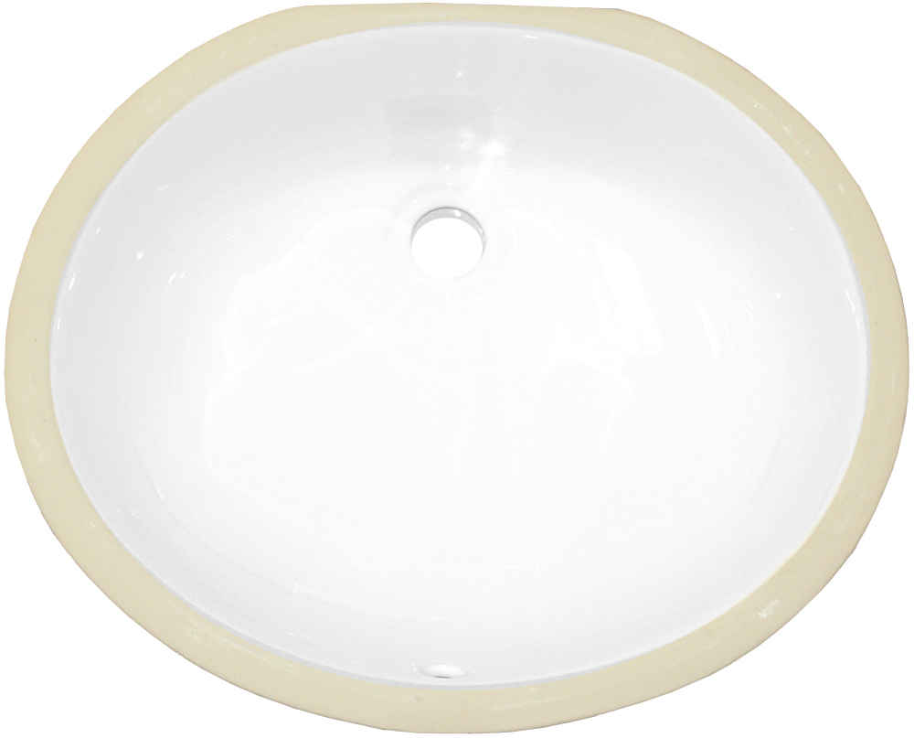 18.25-in. W CSA Oval Bathroom Undermount Sink Set In White - Chrome Hardware