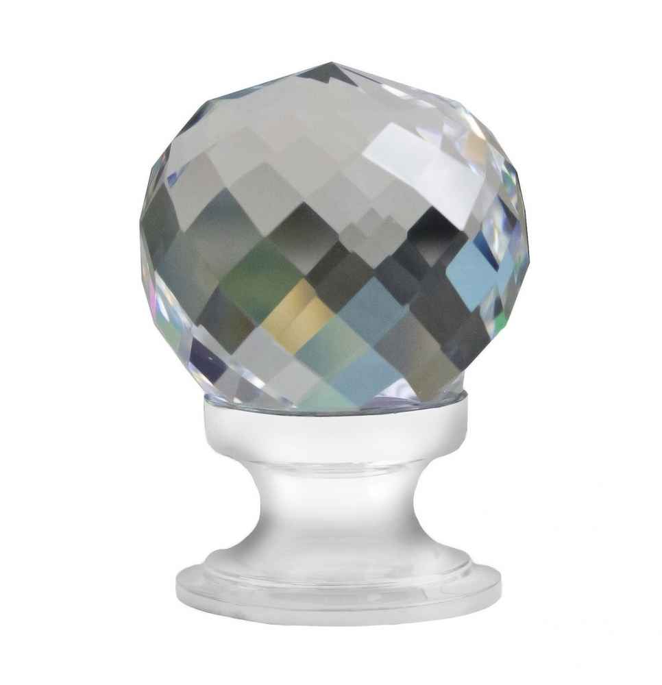 1.25-in. x 1.25-in. Stainless Steel Cabinet Knob In White