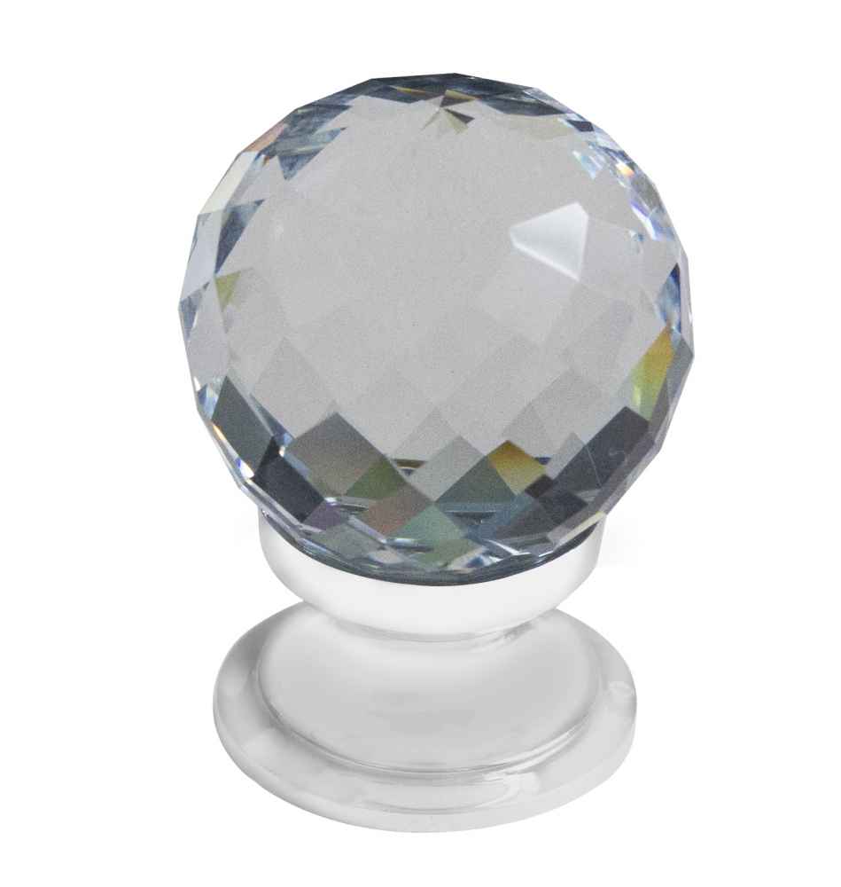 1.25-in. x 1.25-in. Stainless Steel Cabinet Knob In White