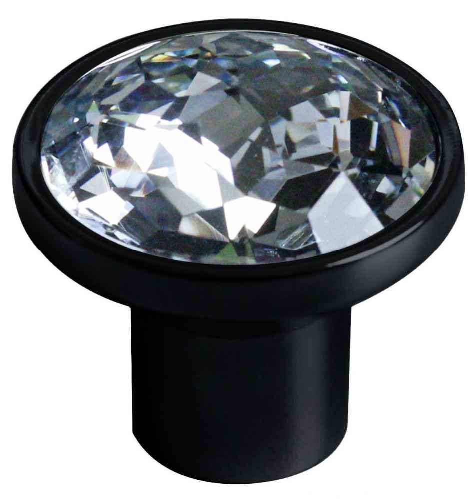 1.25-in. x 1.25-in. Stainless Steel Cabinet Knob In Black