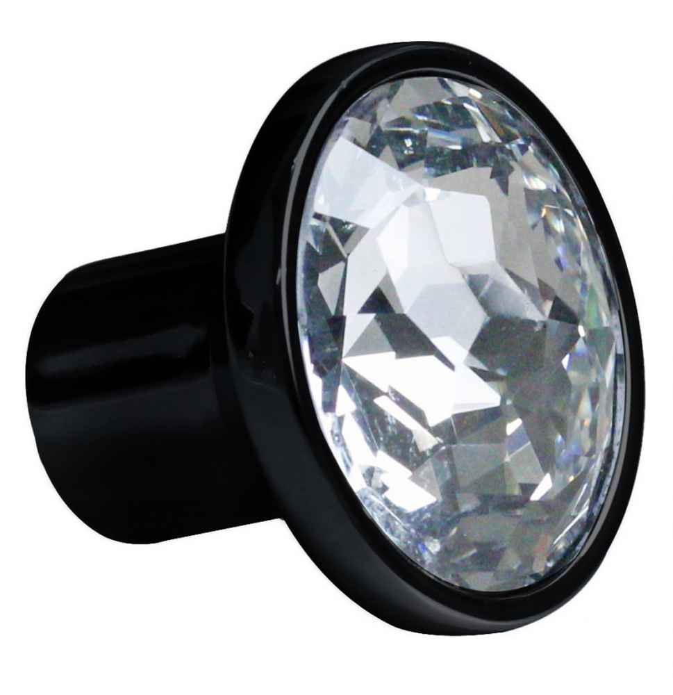 1.25-in. x 1.25-in. Stainless Steel  Cabinet Knob In Black