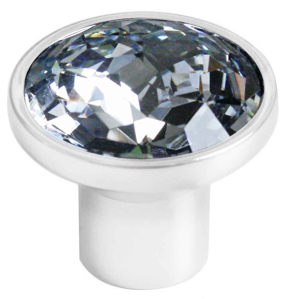 1.25-in. x 1.25-in. Stainless Steel Cabinet Knob In White