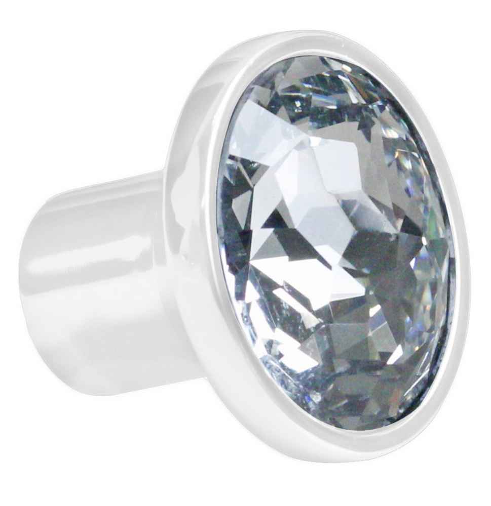 1.25-in. x 1.25-in. Stainless Steel  Cabinet Knob In White