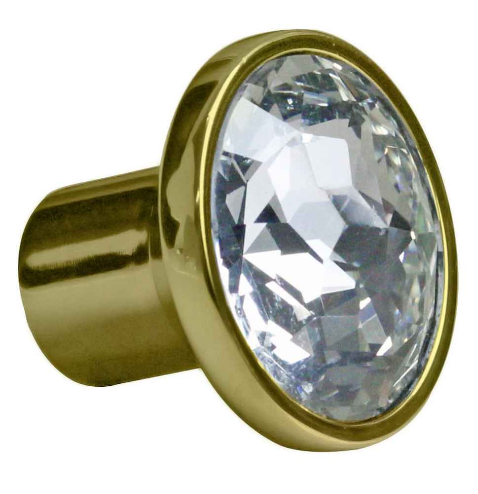 1.25-in. x 1.25-in. Stainless Steel  Cabinet Knob In Gold