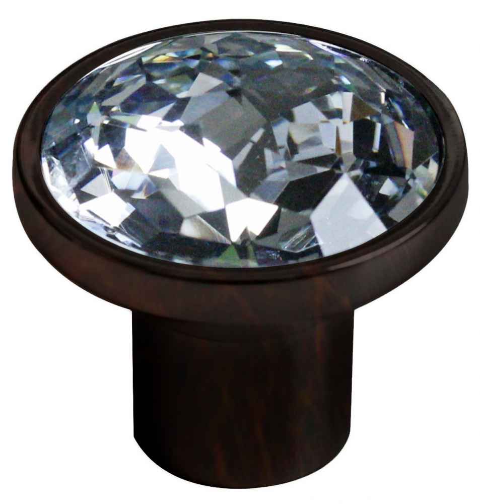 1.25-in. x 1.25-in. Birch Wood-Veneer Cabinet Knob In Oil Rubbed Bronze
