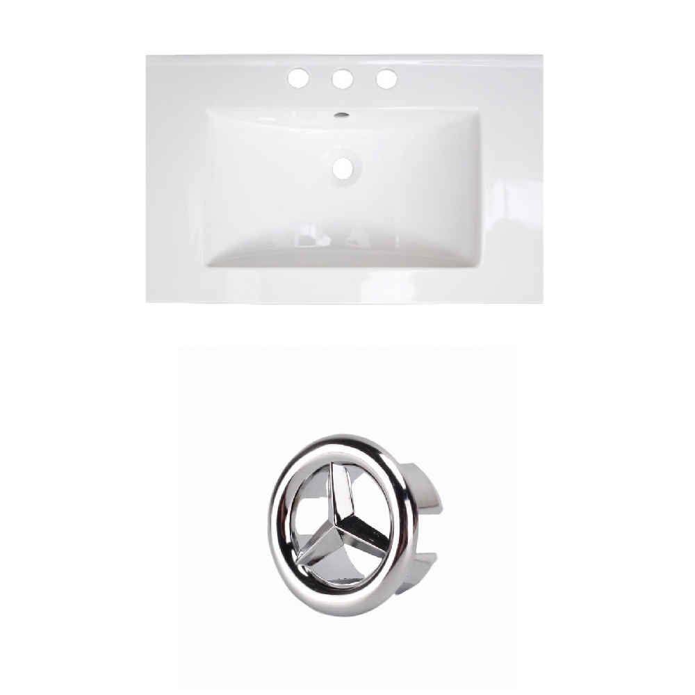 23.75-in. W 3H8-in. Ceramic Top Set In White Color