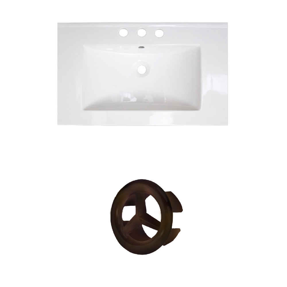 32-in. W 3H8-in. Ceramic Top Set In White Color