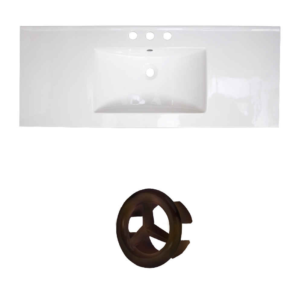 48-in. W 3H8-in. Ceramic Top Set In White Color