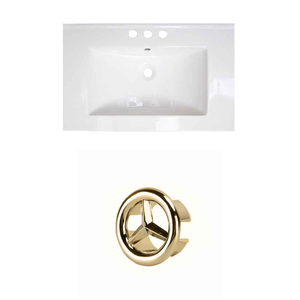 24.25-in. W 3H4-in. Ceramic Top Set In White Color