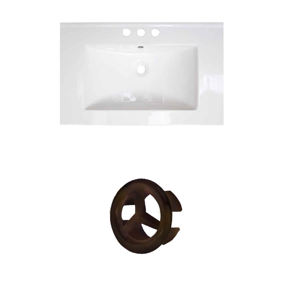 24.25-in. W 3H4-in. Ceramic Top Set In White Color