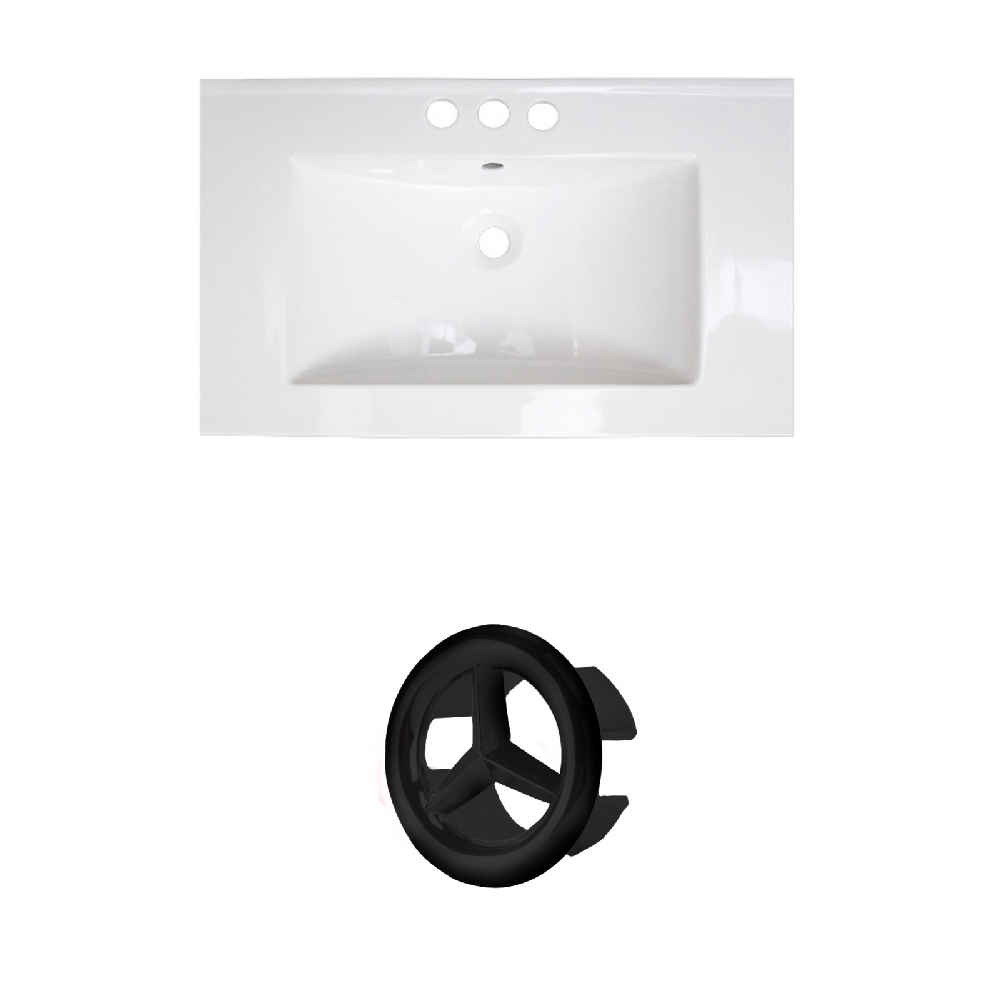 32-in. W 3H4-in. Ceramic Top Set In White Color