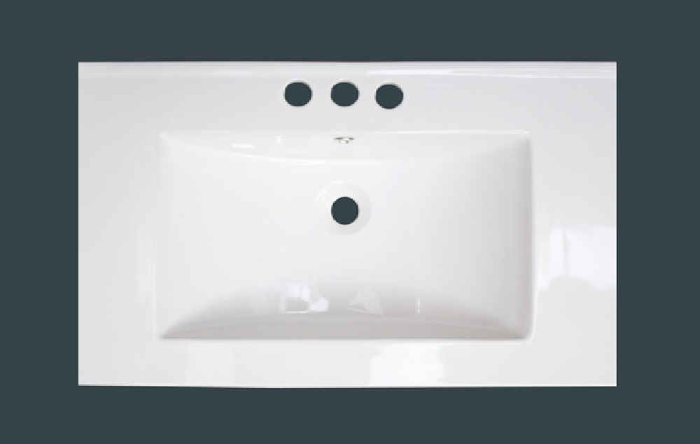 32-in. W 3H4-in. Ceramic Top Set In White Color