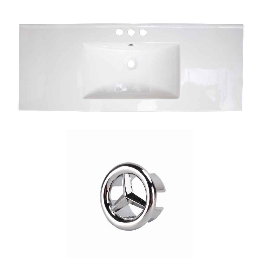 48-in. W 3H4-in. Ceramic Top Set In White Color
