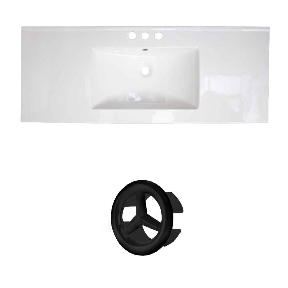 48-in. W 3H4-in. Ceramic Top Set In White Color