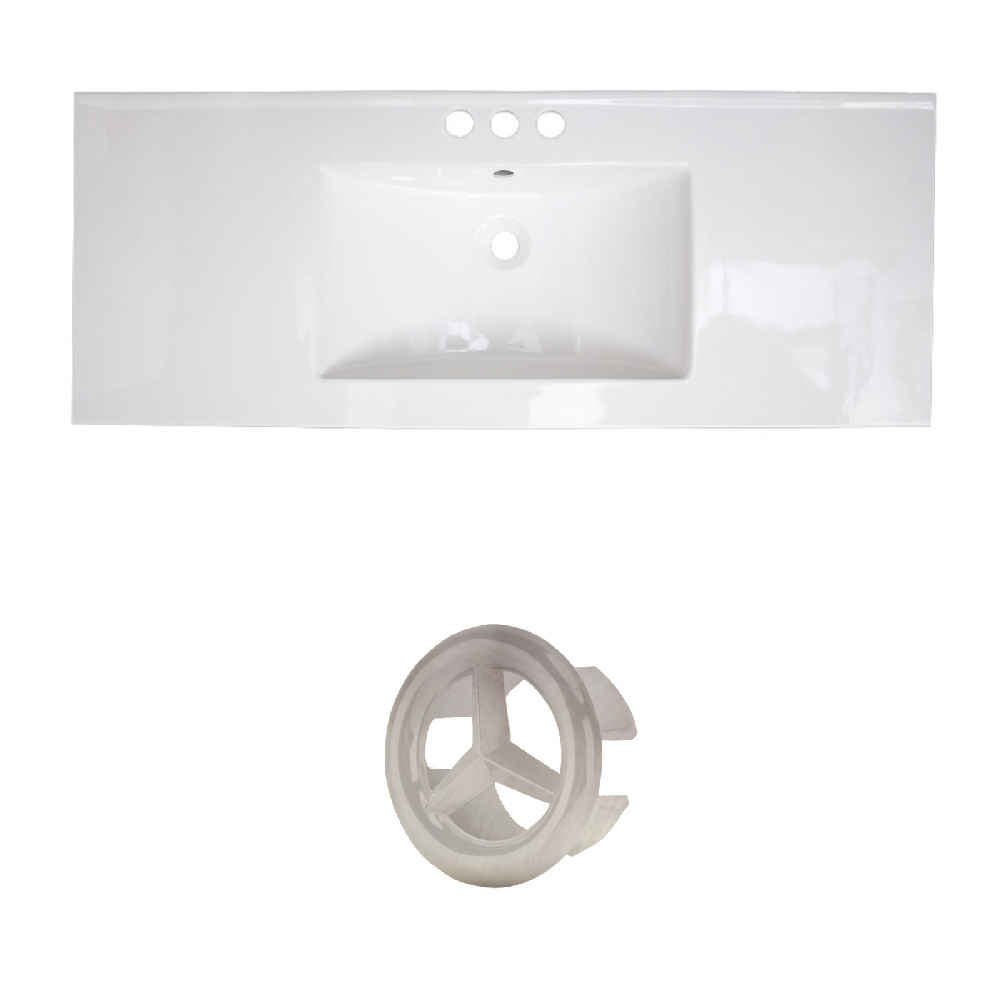 48-in. W 3H4-in. Ceramic Top Set In White Color