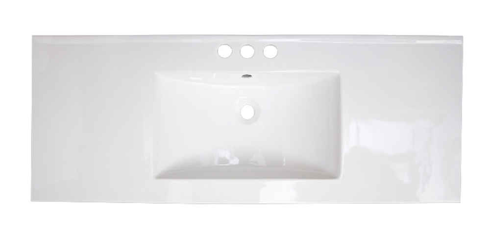 48-in. W 3H4-in. Ceramic Top Set In White Color