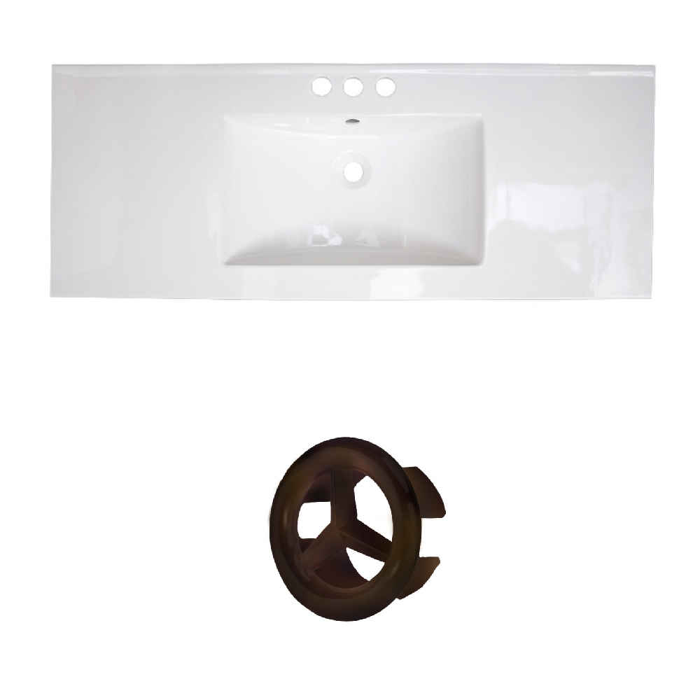 48-in. W 3H4-in. Ceramic Top Set In White Color