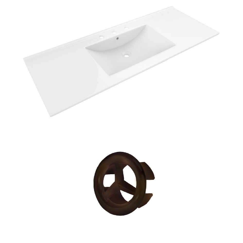 48-in. W 3H8-in. Ceramic Top Set In White Color