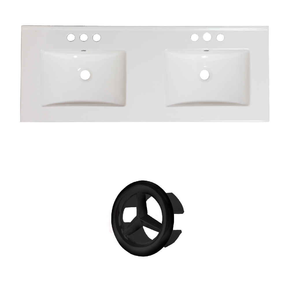 48-in. W 3H4-in. Ceramic Top Set In White Color