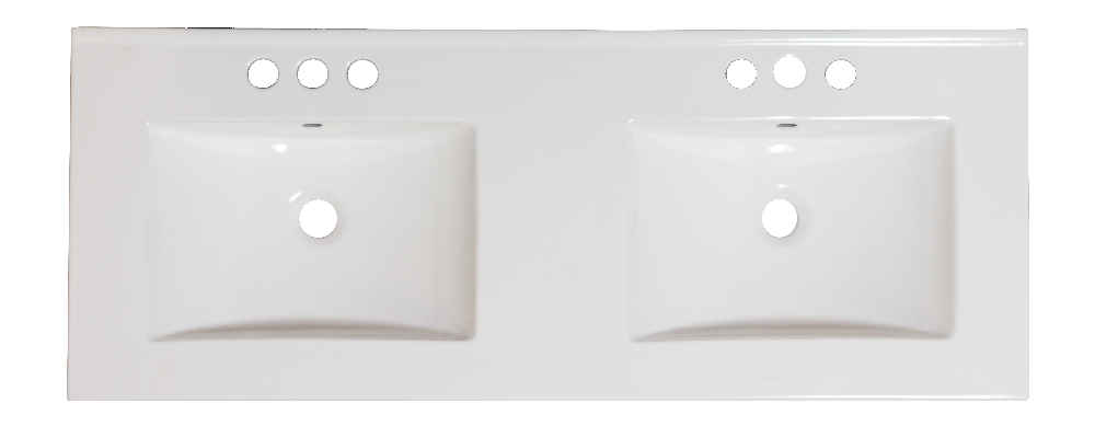 48-in. W 3H8-in. Ceramic Top Set In White Color