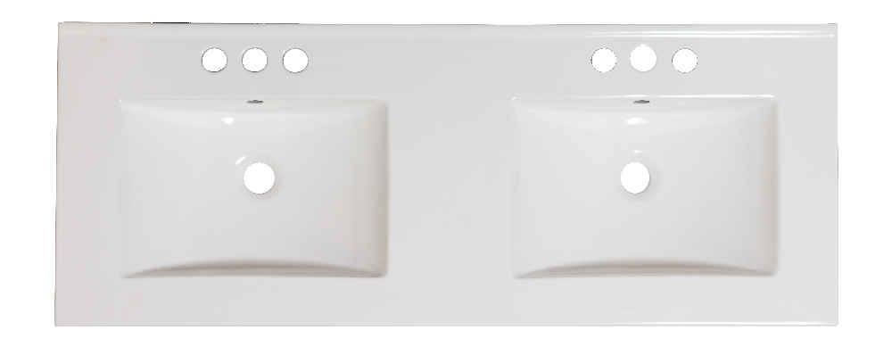 59-in. W 3H8-in. Ceramic Top Set In White Color