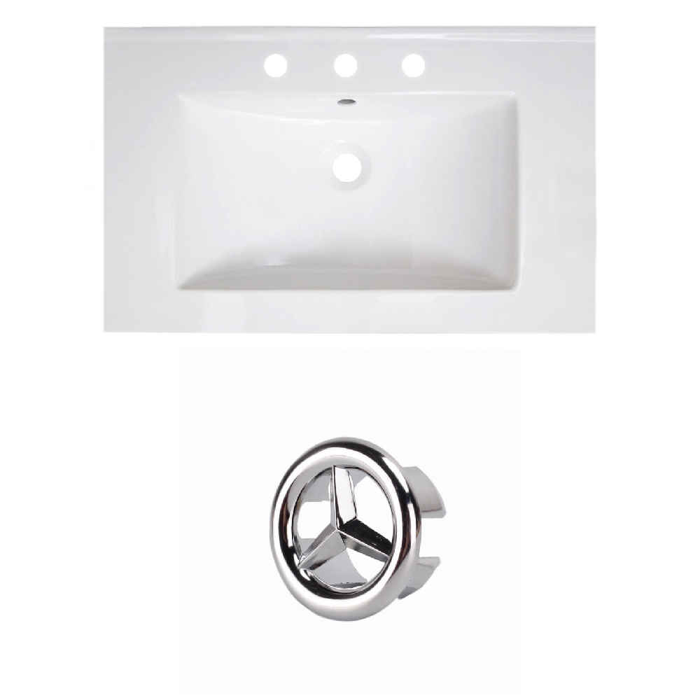 30-in. W 3H8-in. Ceramic Top Set In White Color