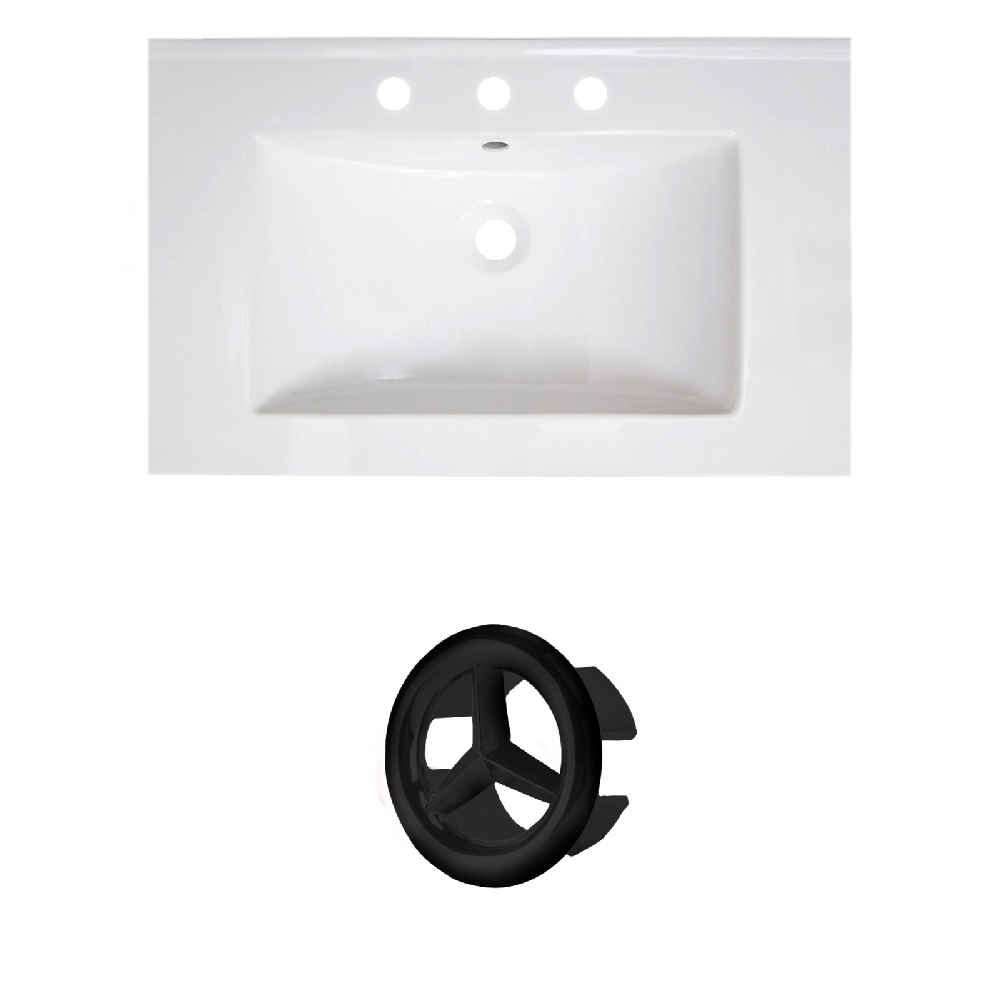 30-in. W 3H8-in. Ceramic Top Set In White Color