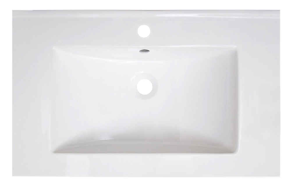30-in. W 1 Hole Ceramic Top Set In White Color