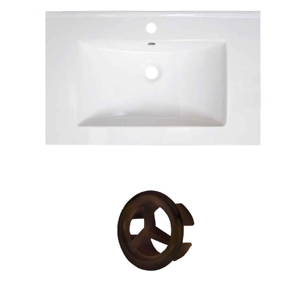 30-in. W 1 Hole Ceramic Top Set In White Color