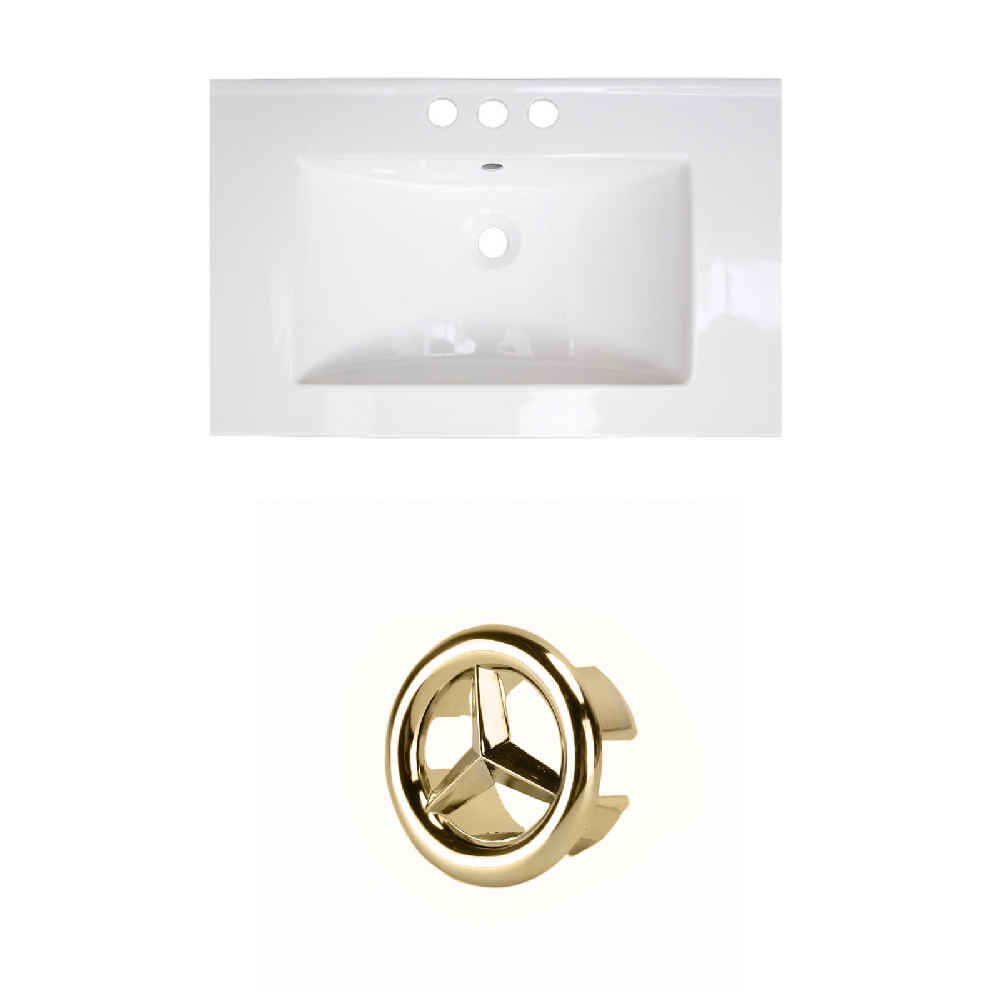 21-in. W 3H4-in. Ceramic Top Set In White Color