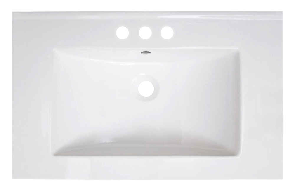 30-in. W 3H4-in. Ceramic Top Set In White Color