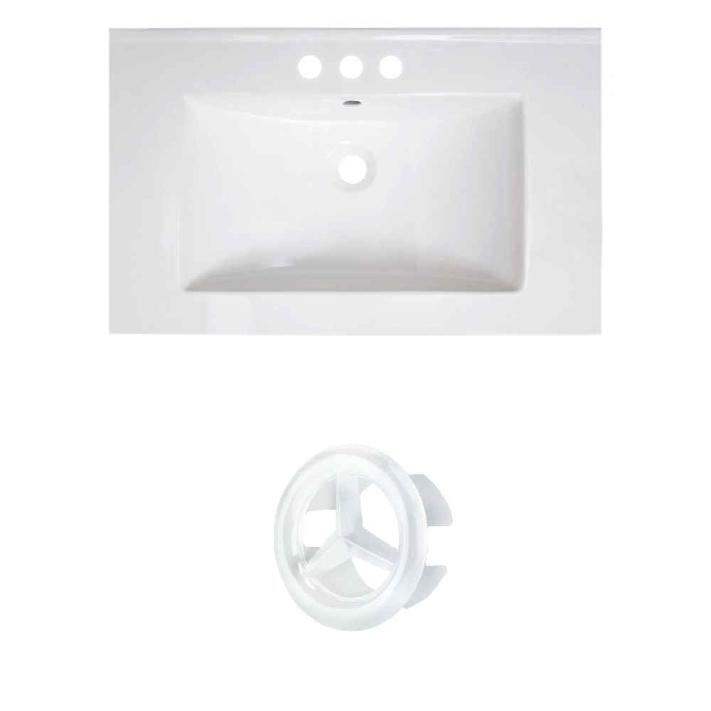 30-in. W 3H4-in. Ceramic Top Set In White Color