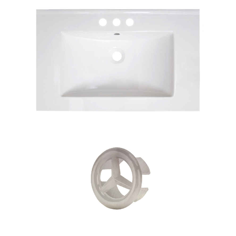 30-in. W 3H4-in. Ceramic Top Set In White Color