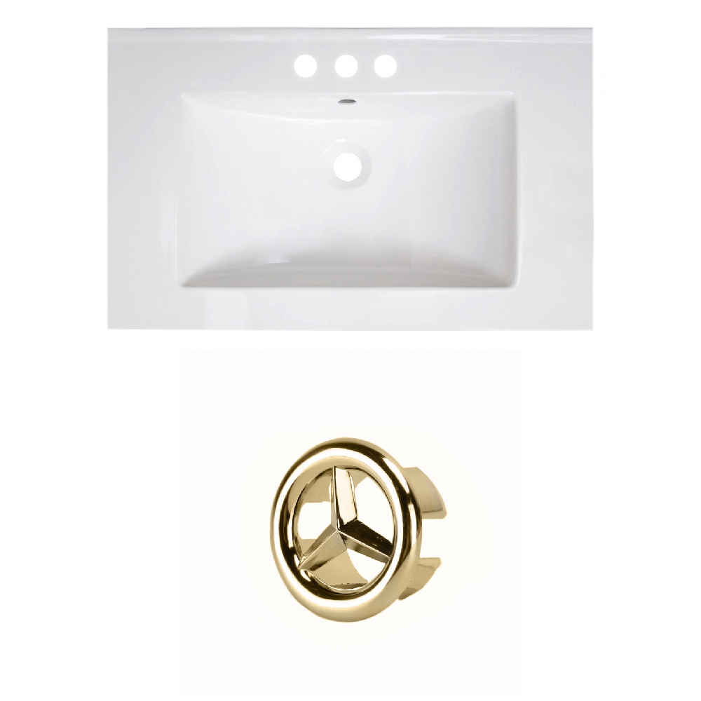 30-in. W 3H4-in. Ceramic Top Set In White Color