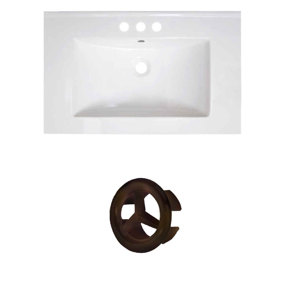 30-in. W 3H4-in. Ceramic Top Set In White Color