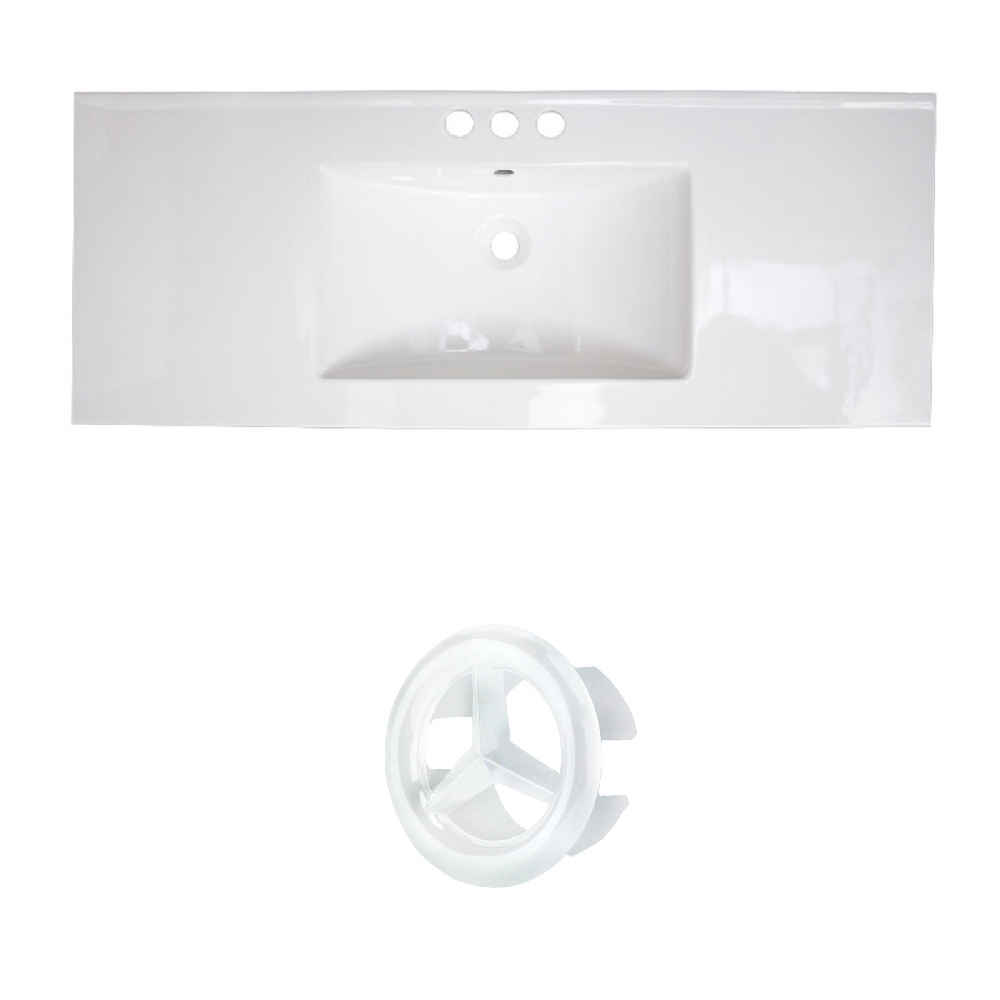 39.75-in. W 3H4-in. Ceramic Top Set In White Color