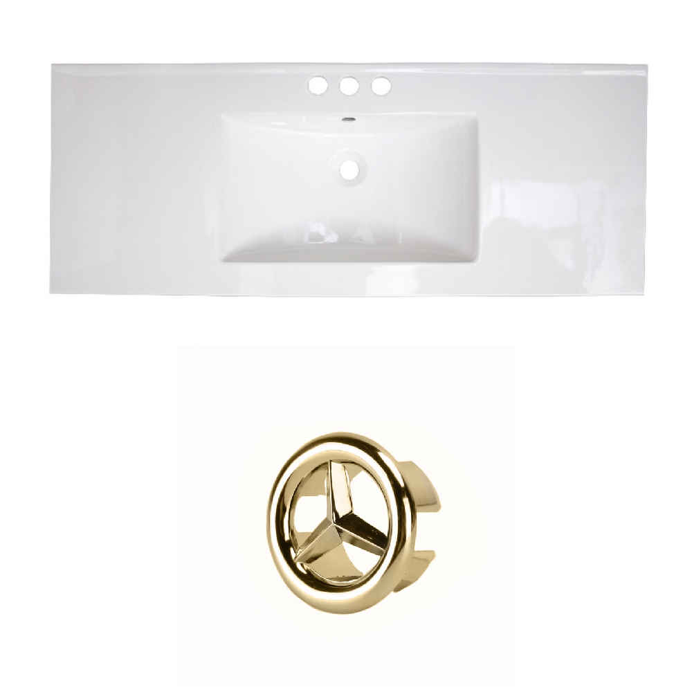 39.75-in. W 3H4-in. Ceramic Top Set In White Color